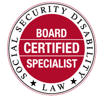 Seal of Social Security Disability Law Board Certified Specialist award