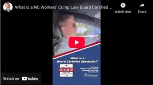 What is a North Carolina Workers' Comp Law Board Certified Specialist?