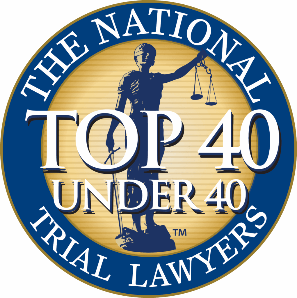 Attorney Thomas E. Lamm, Jr. Named to Top 40 Under 40 by the National Trial Lawyers NTL Top 40 Flat Badge