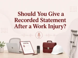 Should I Give a Recorded Statement After a Work Injury?